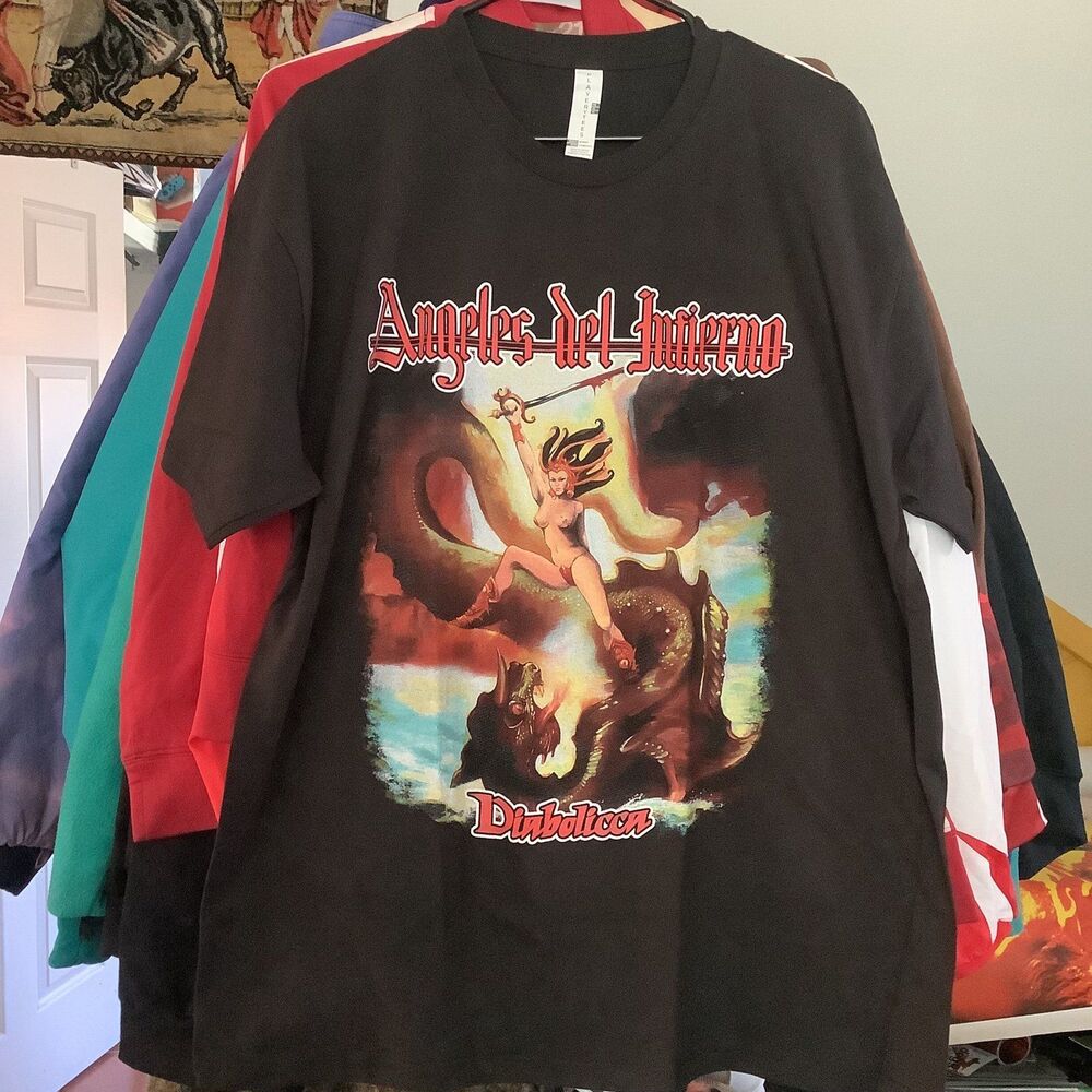 ANGELES DEL INFIERNO Diabolicca medium size T-Shirt Black Mens new Show